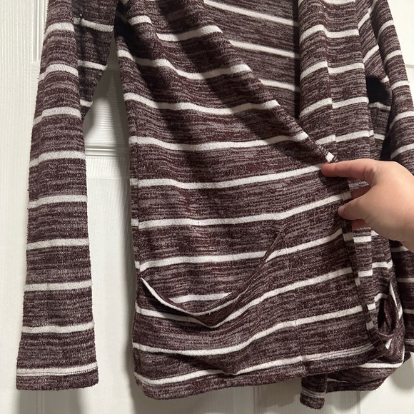 Vila Striped Long Sleeve Open Front Cardigan Sweater Women's Size M - Picture 2 of 8